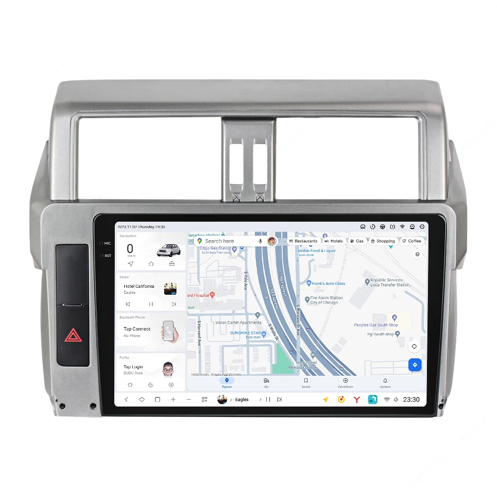 DUDUAUTO 2K экран Android 13 автомобильный радиоприемник для Toyota Prado 2013-2017 мультимедийный видеоплеер стерео GPS навигация