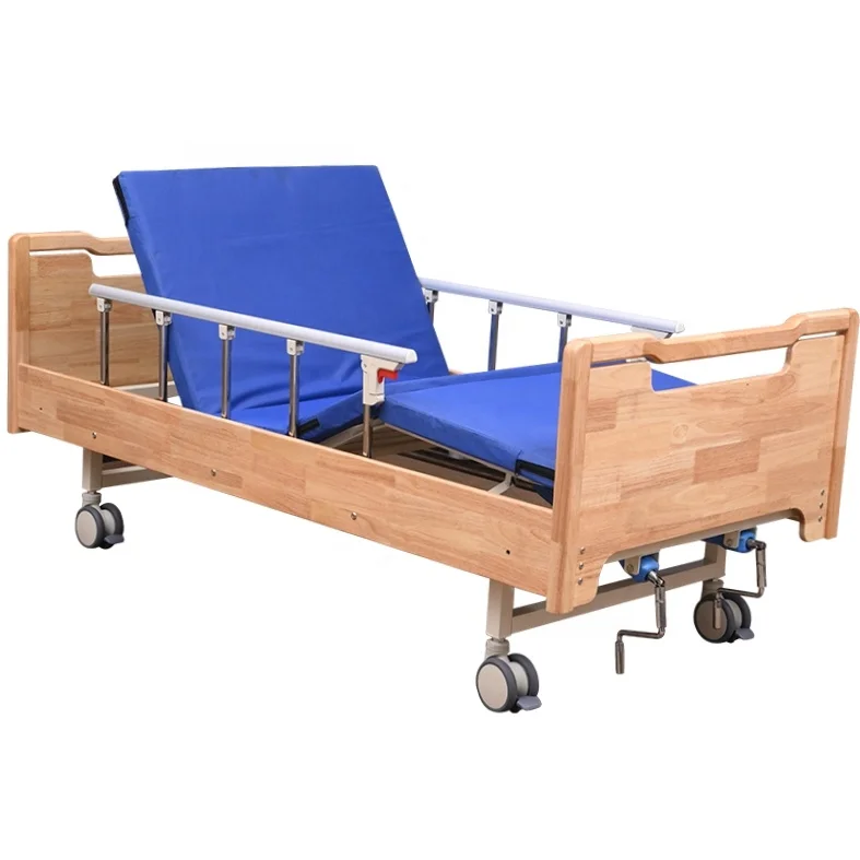Hot Sale Comfortable Two-function Adjustable Wooden Medical Care Bed 2 crank hospital beds two function patient bed