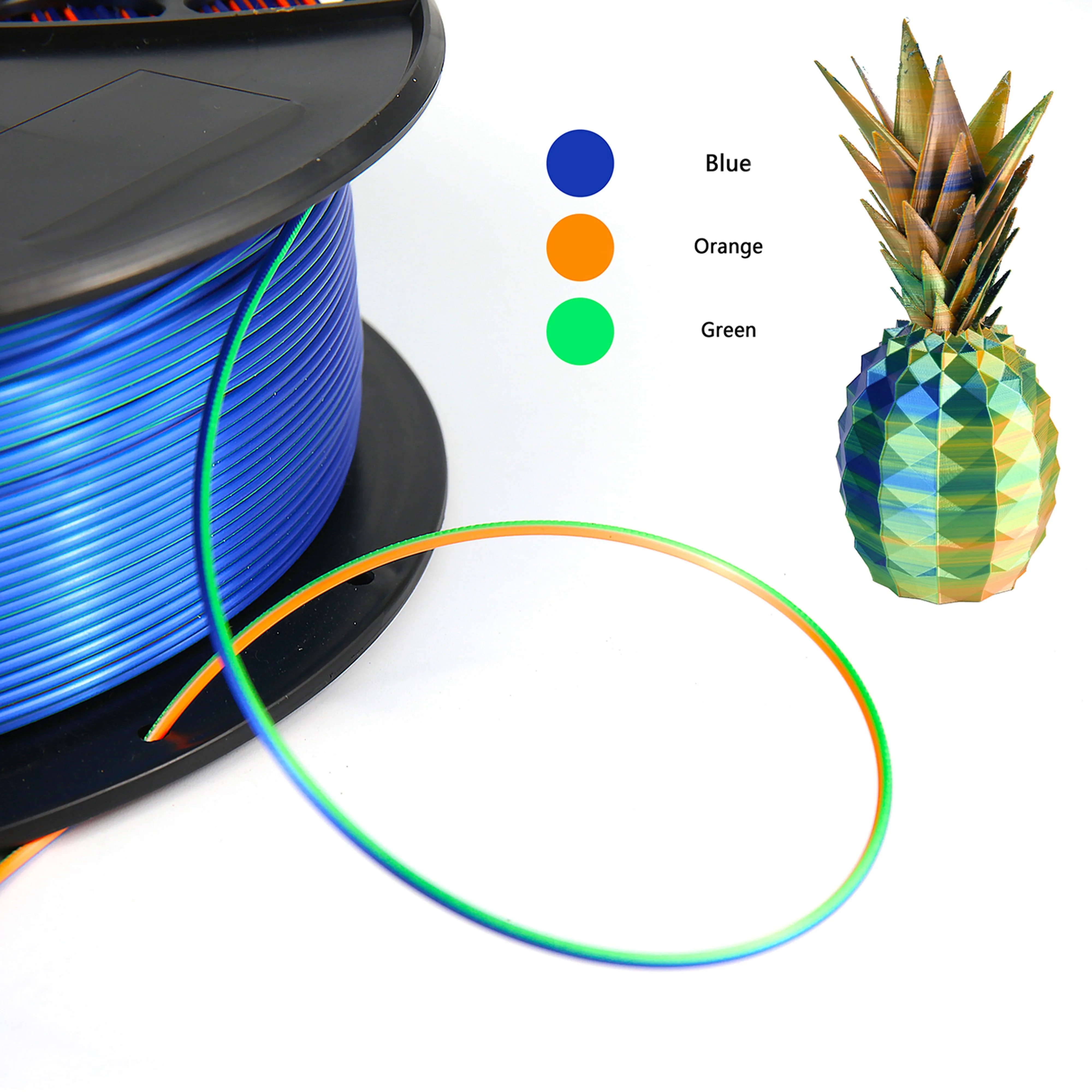 Оптовая продажа 3 в 1 трехцветный шелк PLA 3D нить кг/рулон 75 мм