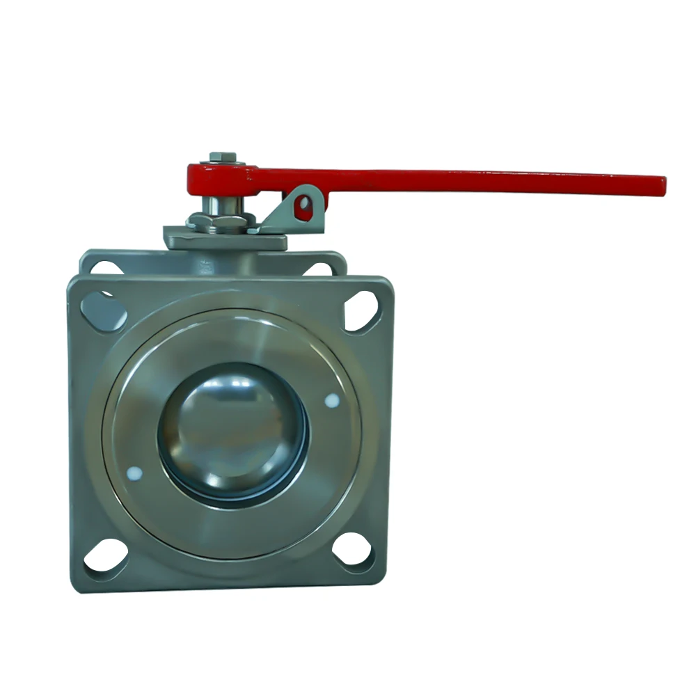 JTAIV China Standard Square Flange Ball Valve for Fuel Tanker Truck Fuxing square straight through ball valve