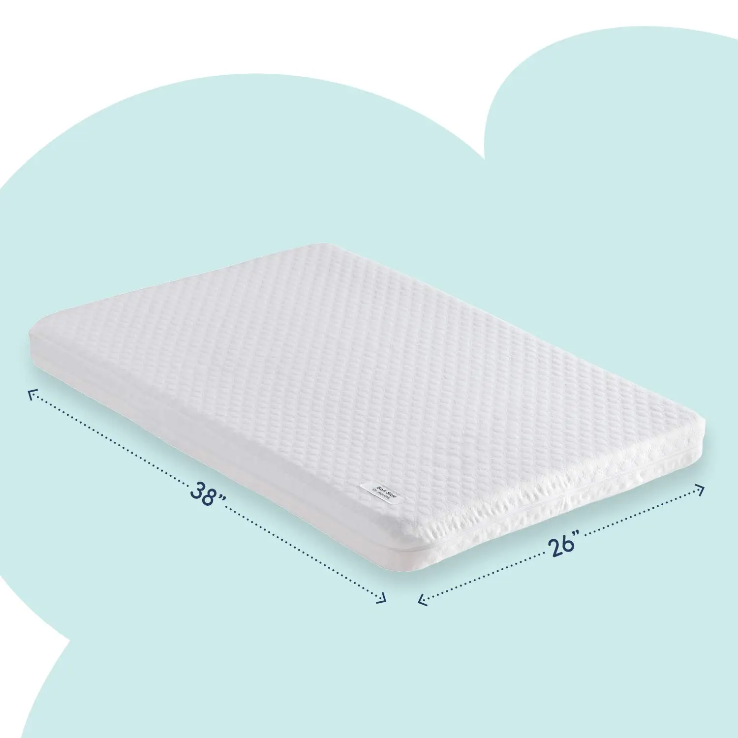 Pack and Play Mattress Topper - Dual Sided Pack N Play Mattress Pad -Firm Side  & Soft Memory Foam Side