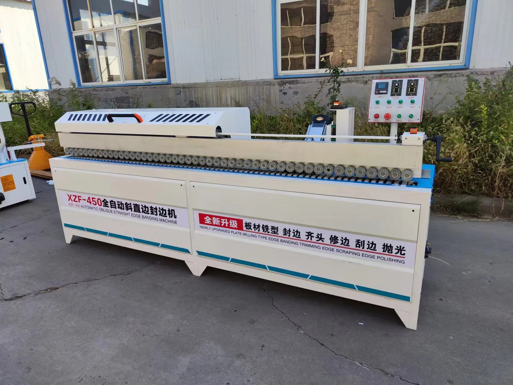 XZF450 Automatic oblique Straight Edge Banding Machine Best Quality High Speed Edge Banding Machine For Woodworking