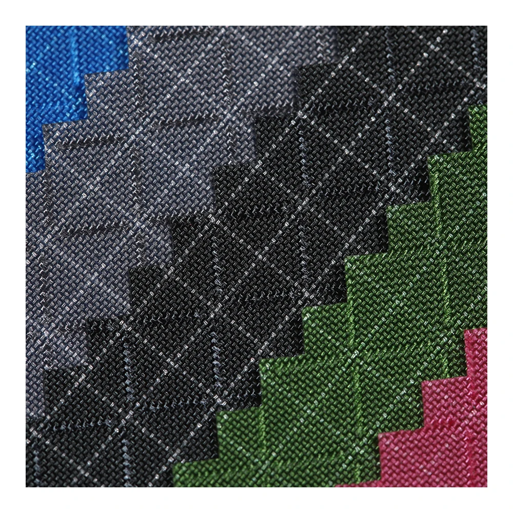 420D nylon Two tone diamond grid fabric material for bag