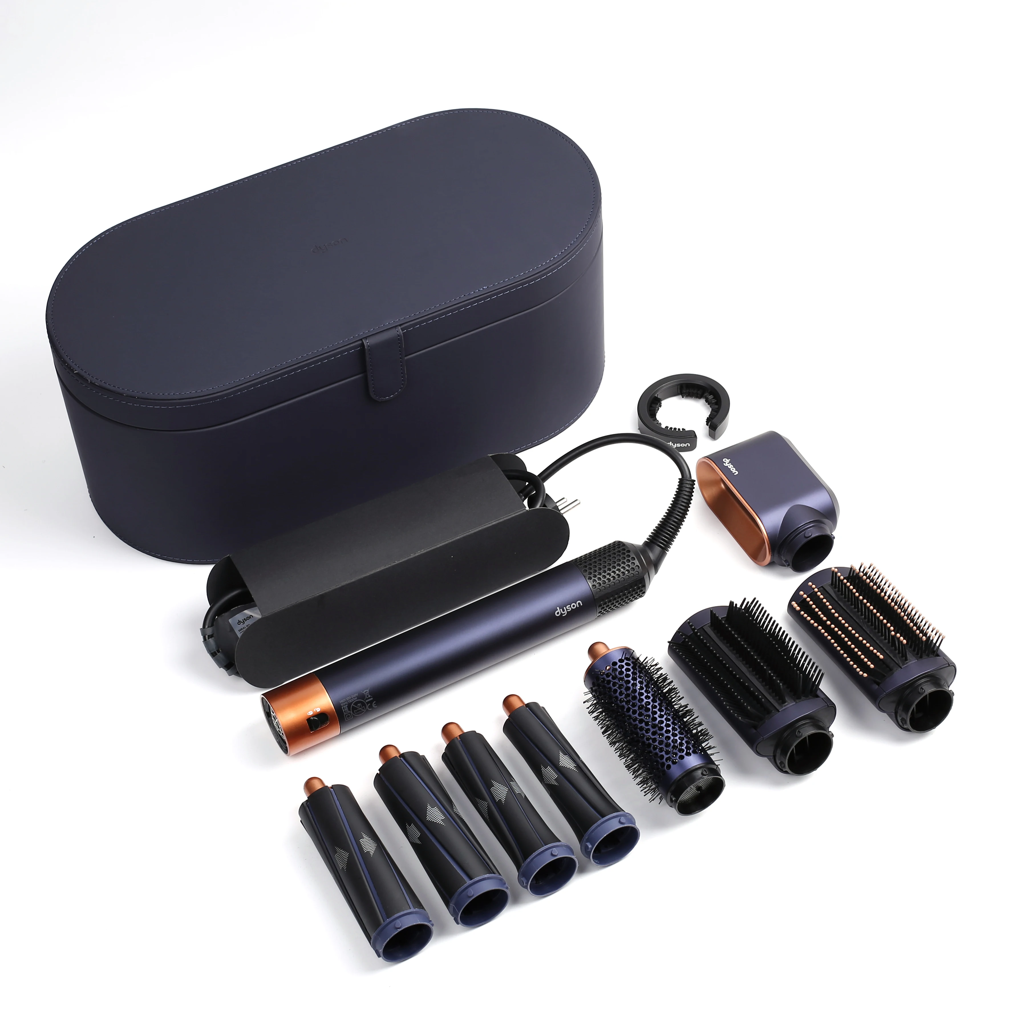 Limited Gift Edition Prussian Blue Salon Dysons Airwraps Air Wrap With Leather Case Cover For Dysons Airwraps Complete Styler