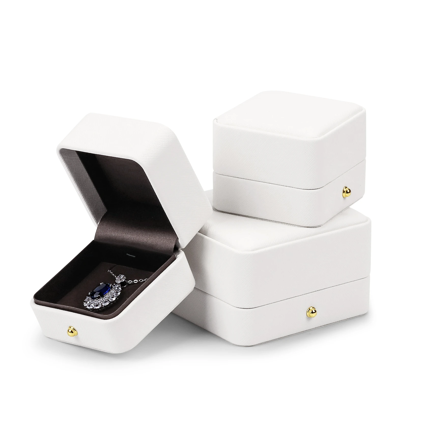 Tongxing Luxury White Cardboard Plastic Jewelry Boxes for Bracelets Necklaces Rings Watches-Gift Storage Boxes