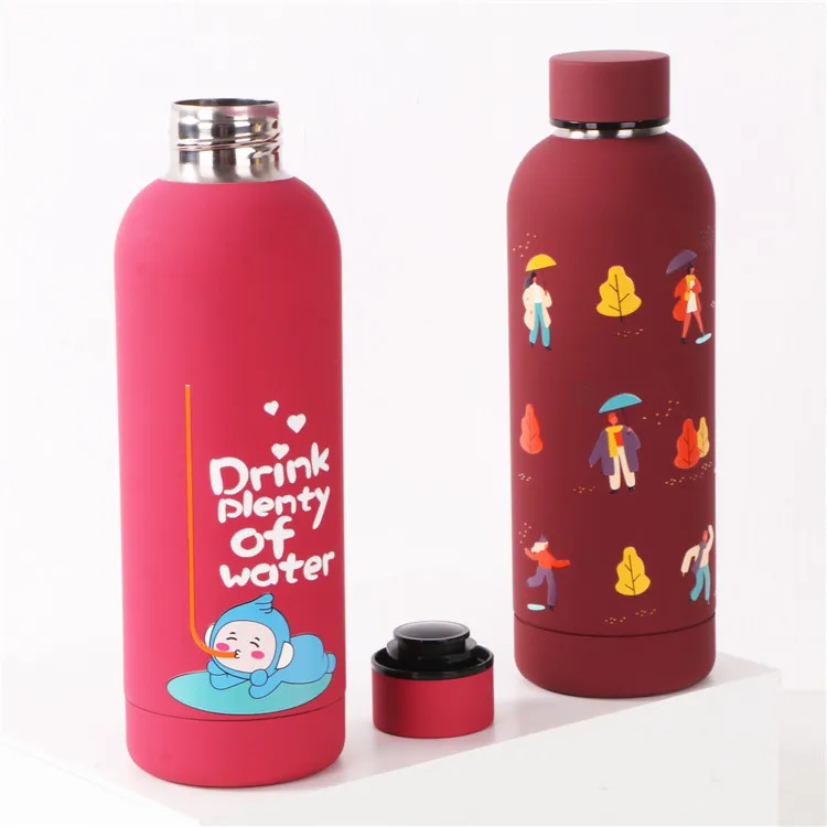 Wholesale 500 Ml Drinking Metal Insulated Double Wall Stainless Steel Sports Water Bottle With Custom Logo