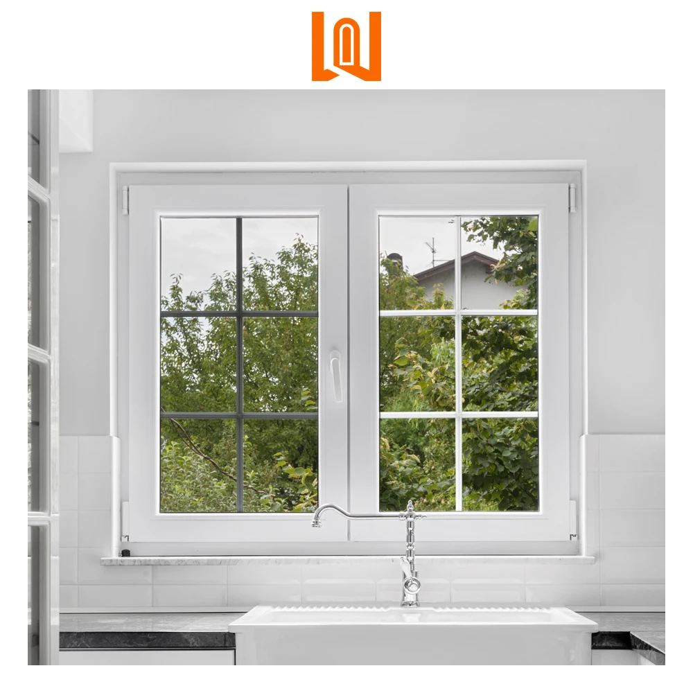 French Style Modern PVC Arch Windows Vinyl Casement Window Round Double Glazed Windows