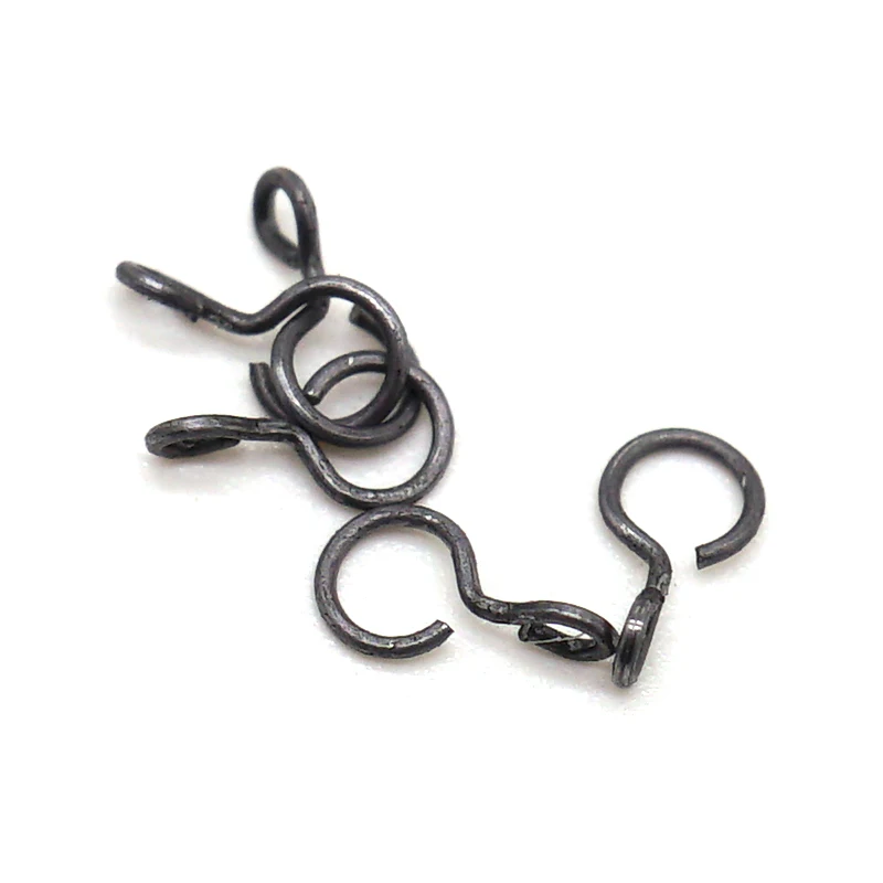 Customized Matte black Coating Small spring fish hook