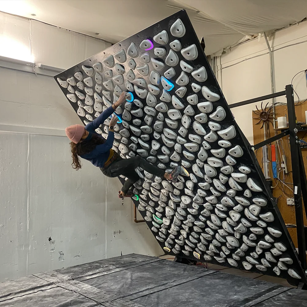 Kkmark Customized Kilter Board Indoor Adjustable LED Rock Climbing Wall for adventure park