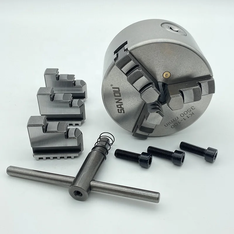 Mini lathe chuck 100mm 3 jaw Self centering manual type scroll chuck metal lathe chuck 3 jaw K11-100