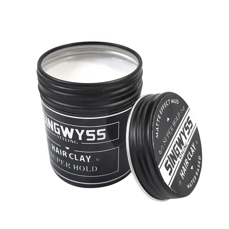 Aluminium Tin Strong Texture Hair Clay Wax Manufacturing Company Matte Clay Pomade 100g