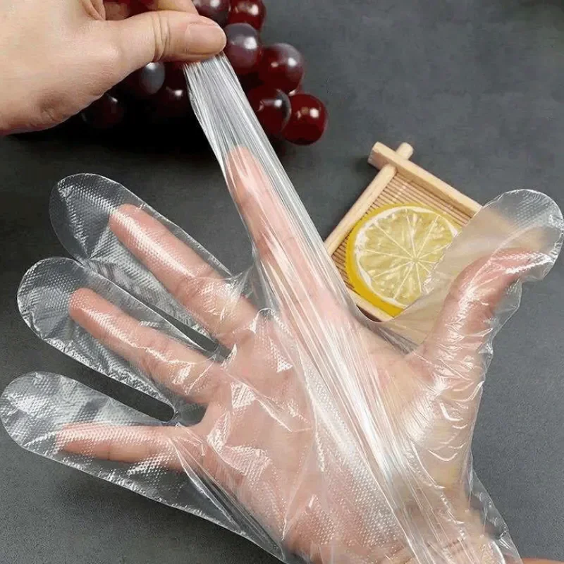 Customized Size Household Biodegradable glove Thickening Pe Disposable Plastic Barbecue Crayfish Gloves