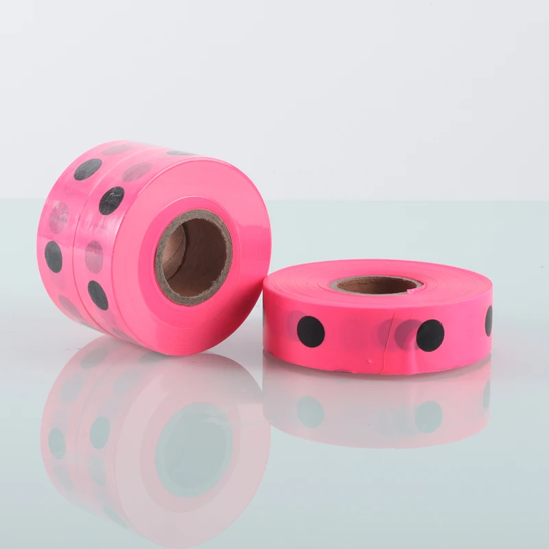 Pink Non Adhesive Marking Tape Standard Flagging Tape For Marker Decoration Trees Survey