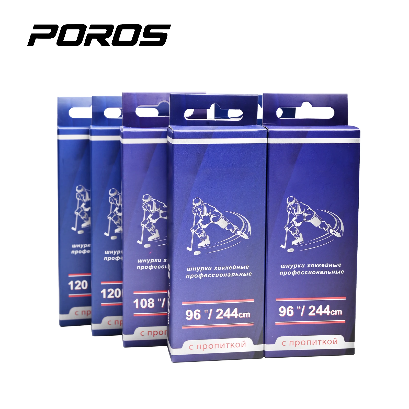 POROS wholesale and OEM Ice Hockey Skate Laces Waxed molded filed street Roller Blading Skating Quality Cotton
