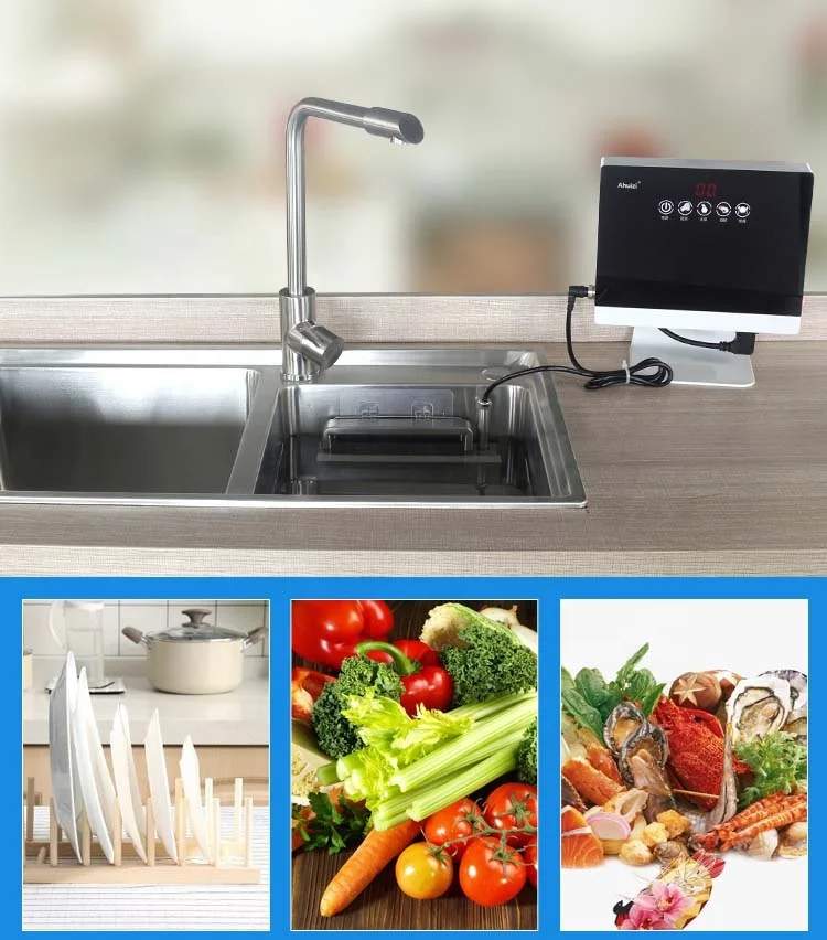 Ультразвуковая посудомоечная машина 110 В/220 В, автоматическая домашняя портативная раковина, посудомоечная машина, небольшая отдельно устанавливаемая кухня