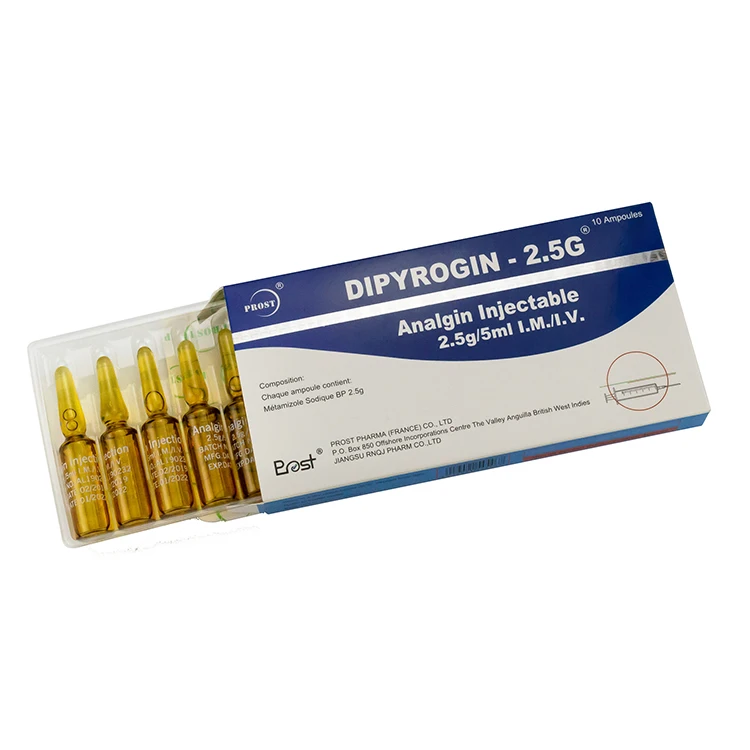 
Analgin analgine pharma injection 500mg/5ml ampoule injectable antibiotic analgin injection 