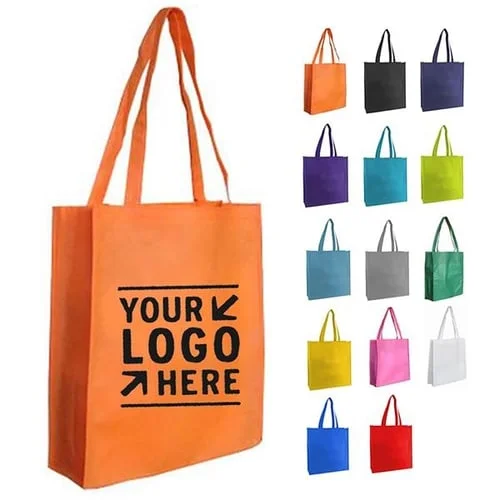 Custom Printed  Promotional Nonwoven Fabric Grocery Cloth Totebag Wholesale Gift Bag Non Woven Bag Shopping Tote Bag With Logo