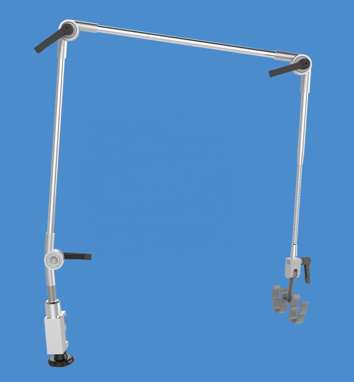 Cost effective medical respiratory machine breathing circuit hanger support arm holder SA-01
