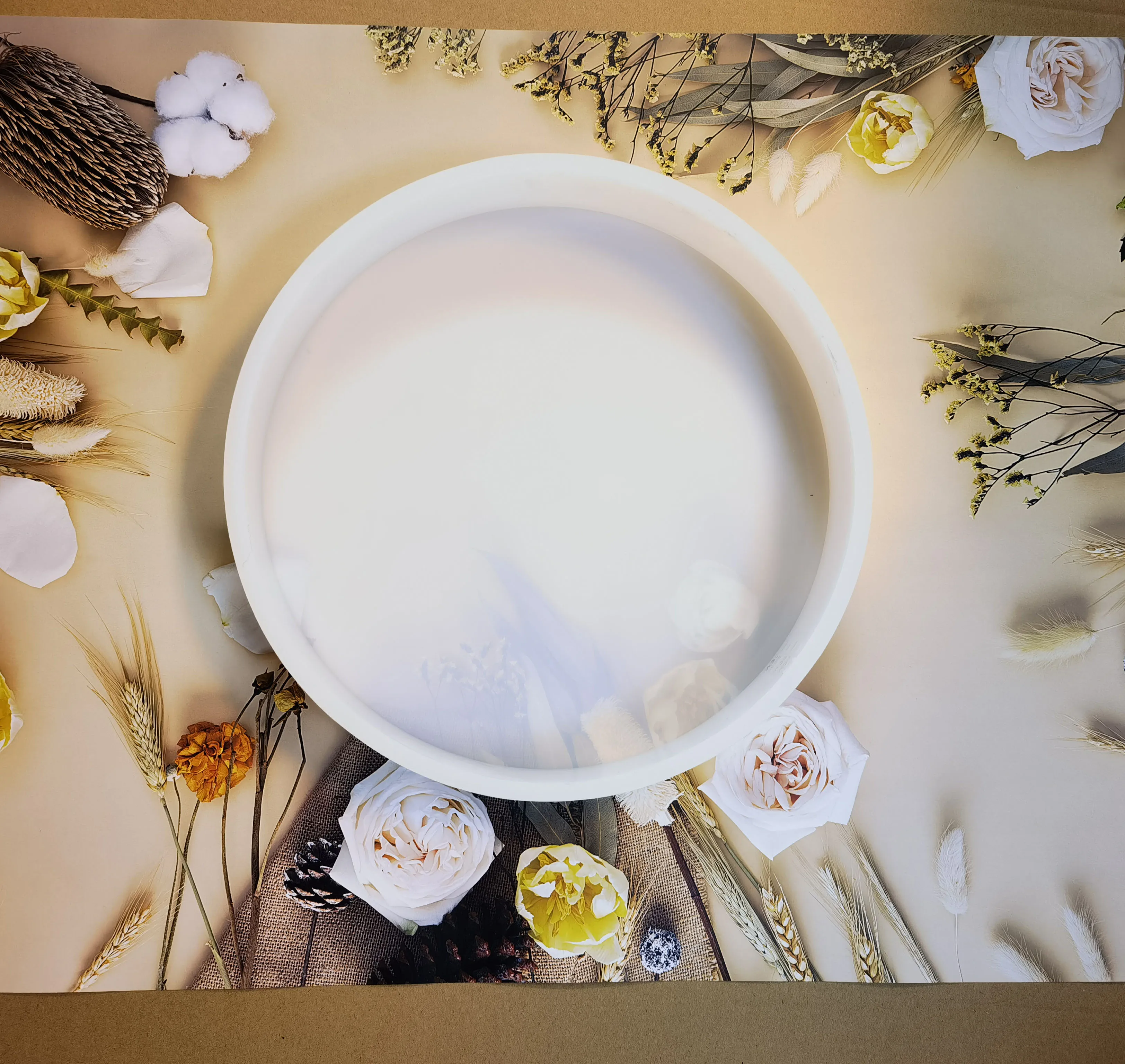 Large enough Round Silicone Mold diameter 30CM Silicone Round Tray Mold For Desktop  Tray Mold Large Circle