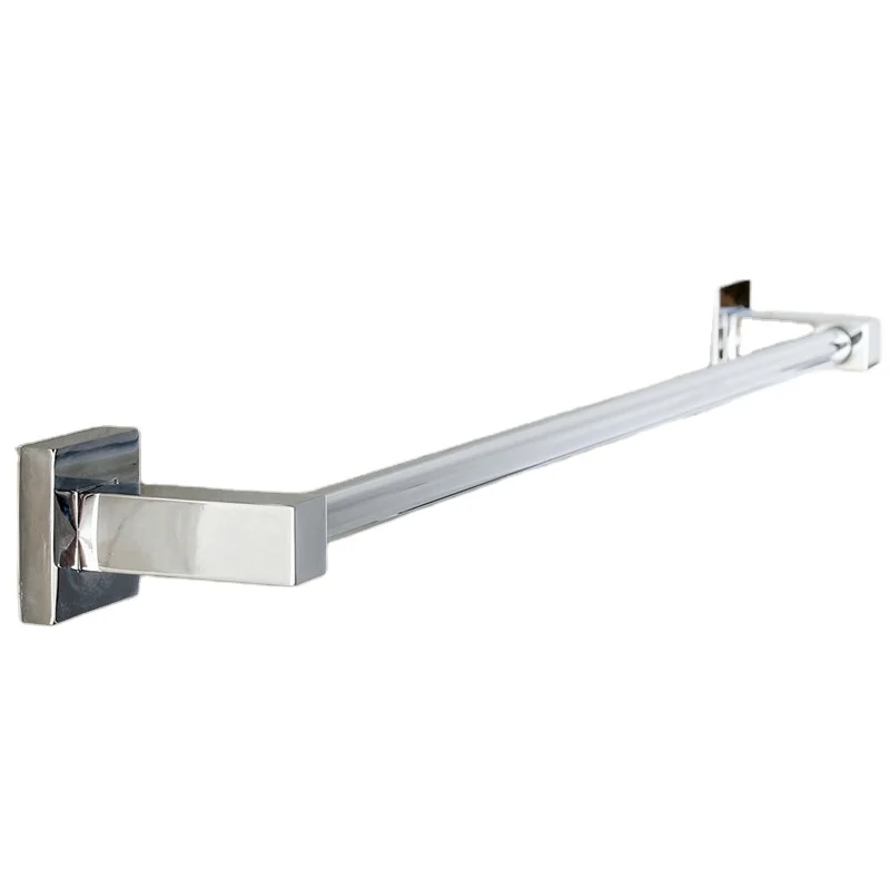 20624 Bathroom Design Zinc Alloy Chrome Wall Mounted Bathroom Sanitary Items Modern Single Towel Rod