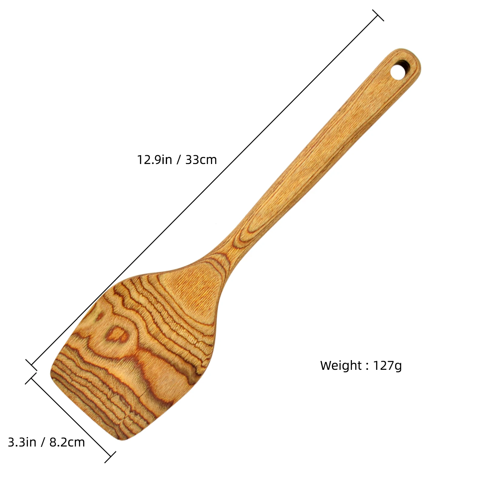 Unique design OEM wooden cooking utensil set wooden spatula and spaghetti spoon