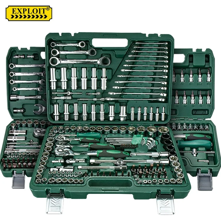 
Professional Heavy Duty Hand Tool Portable 46 pcs Auto Car Repair Kit Ratchet Socket Wrench Set With Blow Case 
