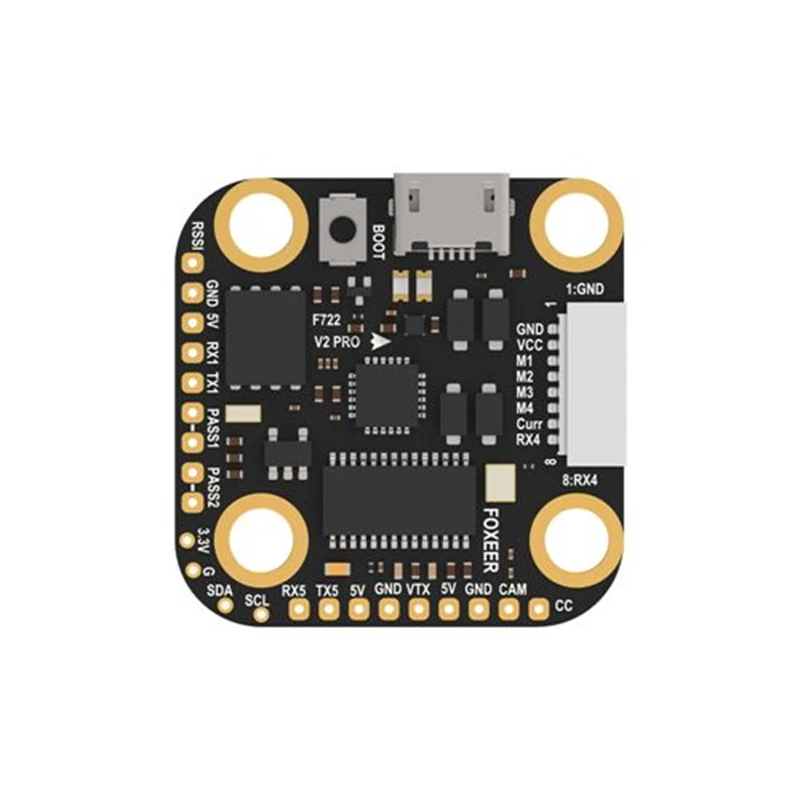 Foxeer Mini F722 V2 Pro (Flown by BMS) FPV Flight Controller Buile-in Pit PASS for FPV Racing RC Drone MR1650