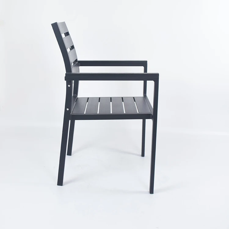 Stackable Patio Restaurant Wood Cafe Chairs Outdoor Plastic Teak Dining Chair