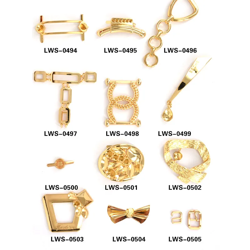 HJ Wholesale Shoe Buckle Name Shoe Buckle Parts Hole Shoe Buckle