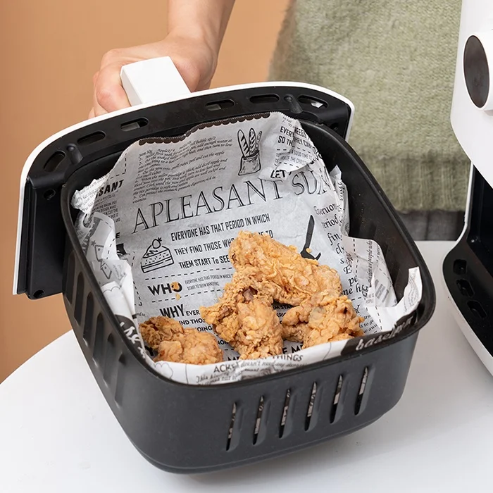 Food wrapping use greaseproof printed colored airfryer newspaper baking paper sheets