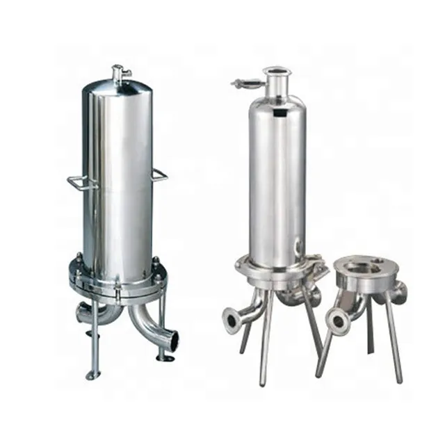 
40 inch High Efficiency SS 316L Beer Filter Housing Quick Tri Clamp Inlet Outlet with Customized Sizes 