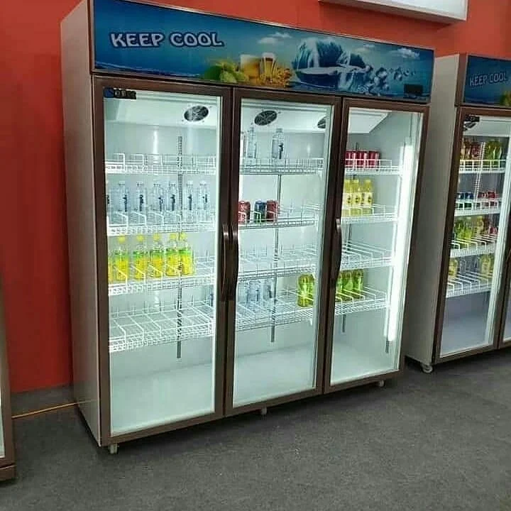 Вертикальный коммерческий морозильник Pepsi с двойной стеклянной дверью 660L