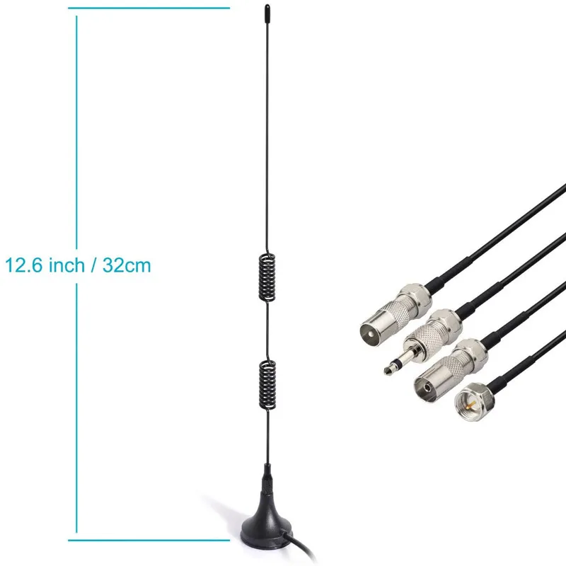 Long Ran 27MHz Car Antenna with PL-259 BNC Male Connector Magnetic Base CB Radio Aerial Easy Portable Use for Cars