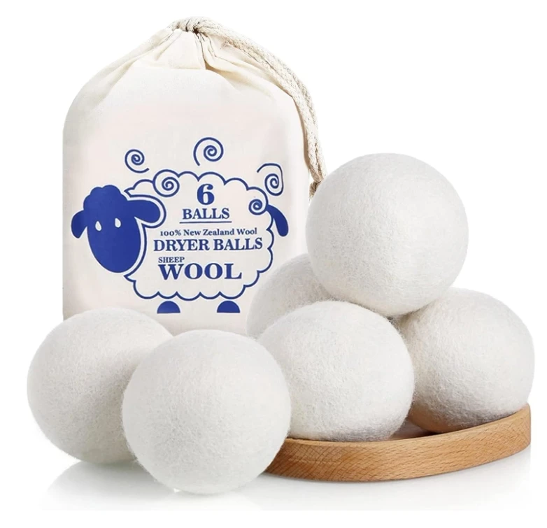 100% Pure New Zealand Organic Wool Balls Dryer Balls Washing Machine Accessory Reusable Washer Laundry Balls