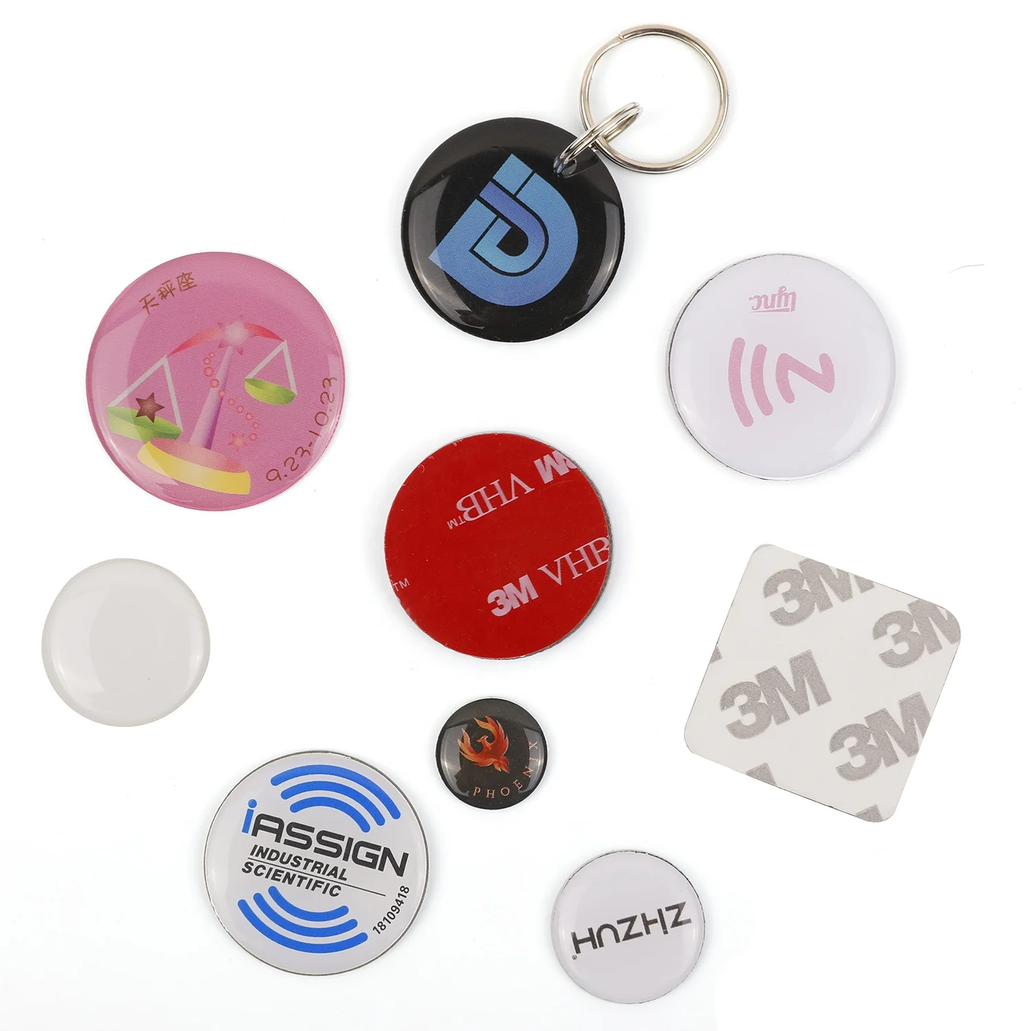 Factory Custom Printing 13.56MHz Social Media NFC Wet Dry Inlay smart Chip tags 213 215 216 RFID NFC Tag Label Sticker