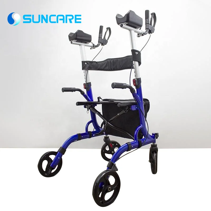 SC5037B-B Upright Stand Up Folding Rollator Walker with Seat For Disabled Walker Rollator