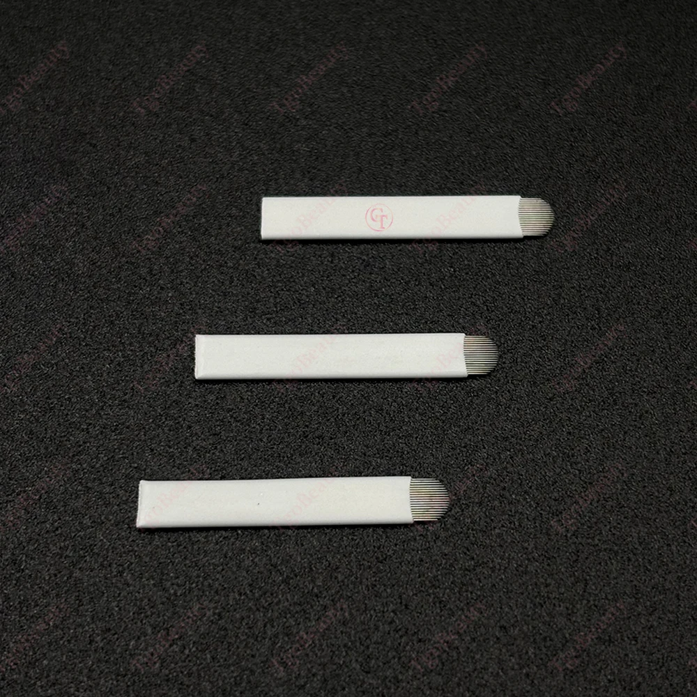 Wholesale Microblading Supplies White 0.15mm U24 Nano Hairstroke Tattoo Needles Microblading Piercing Tattoo Needles