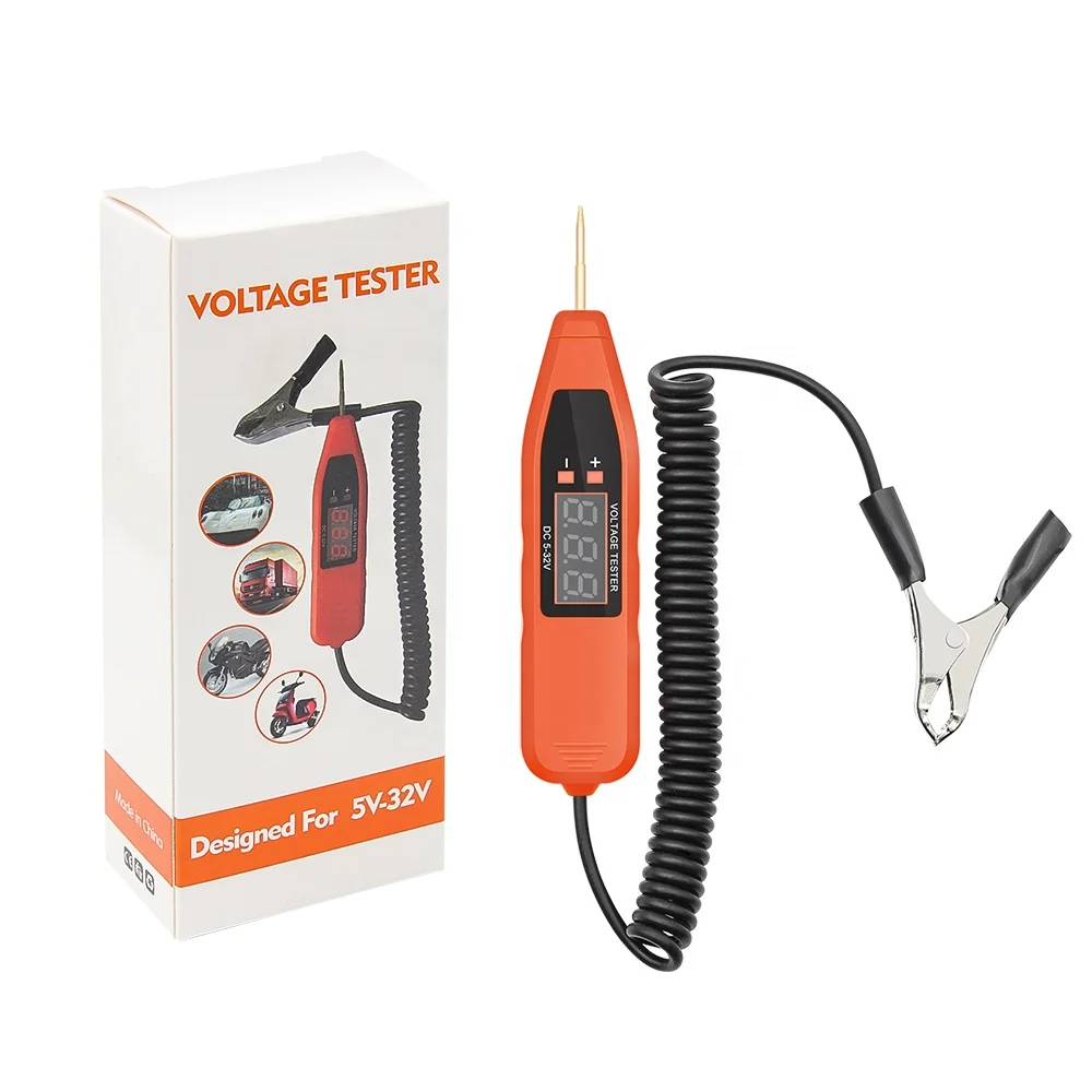 5-32V Digital Car Electrical Test Pen Voltage Tester Power Probe Pencil Repair Automobile Accessories Car Battery Tester