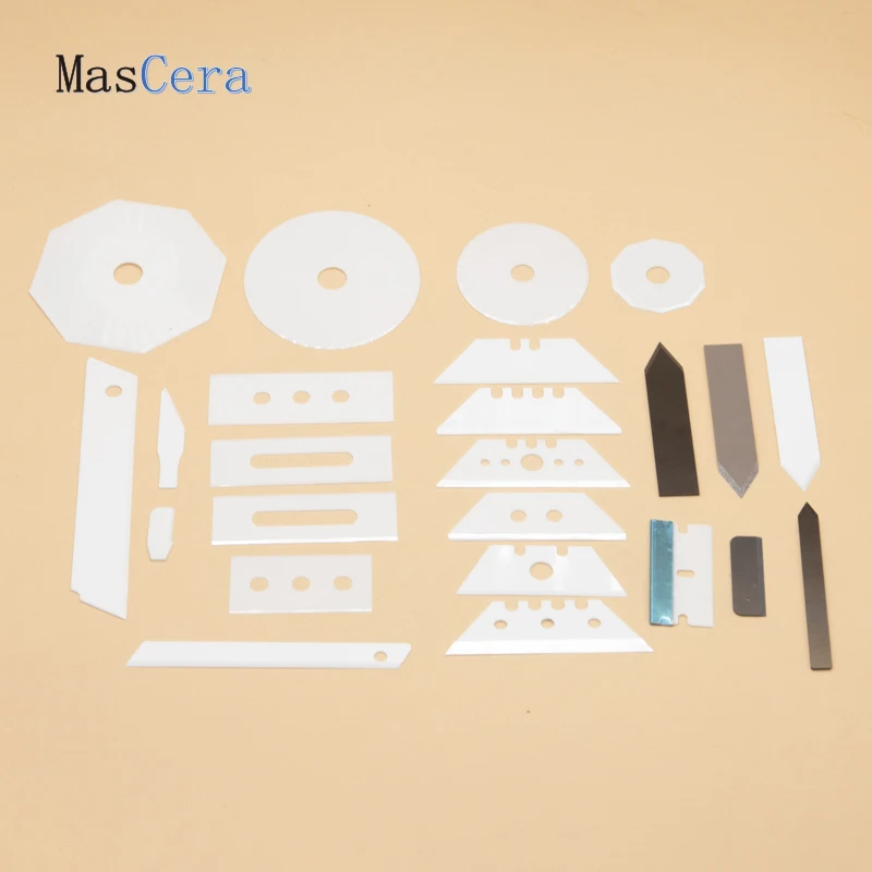 Rotary / Circle / Octagon Shape Zirconia ZrO2 Ceramic Blades / Cutters for Fabric Cutting
