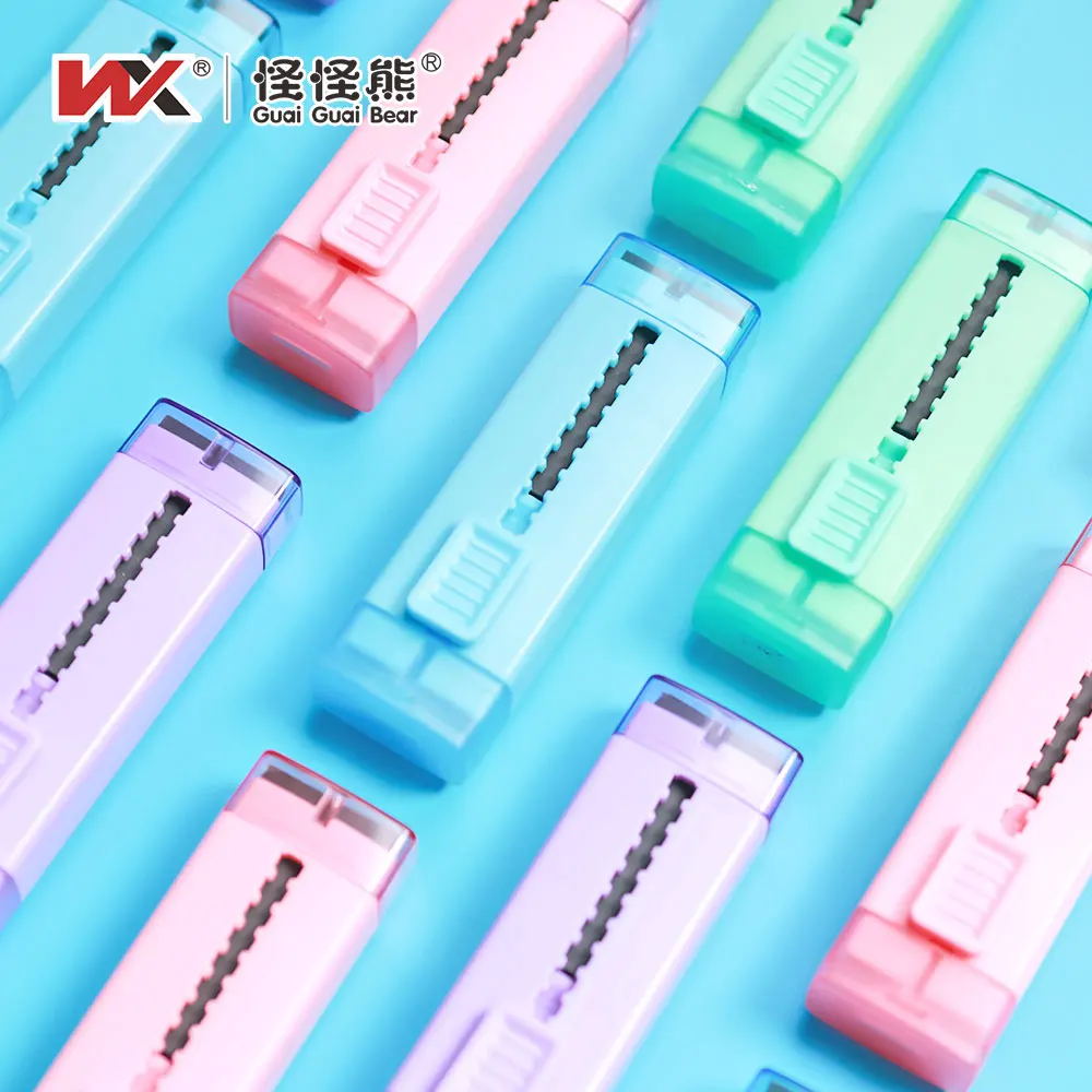 Factory spot quick acting eraser magnetic push-pull black eraser color eraser student supplies wholesale