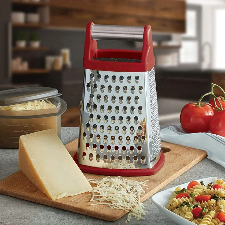 10 Inch Stainless Steel Sharp Blades 4 Sides Easy Kitchen Food Grater For Super Markets