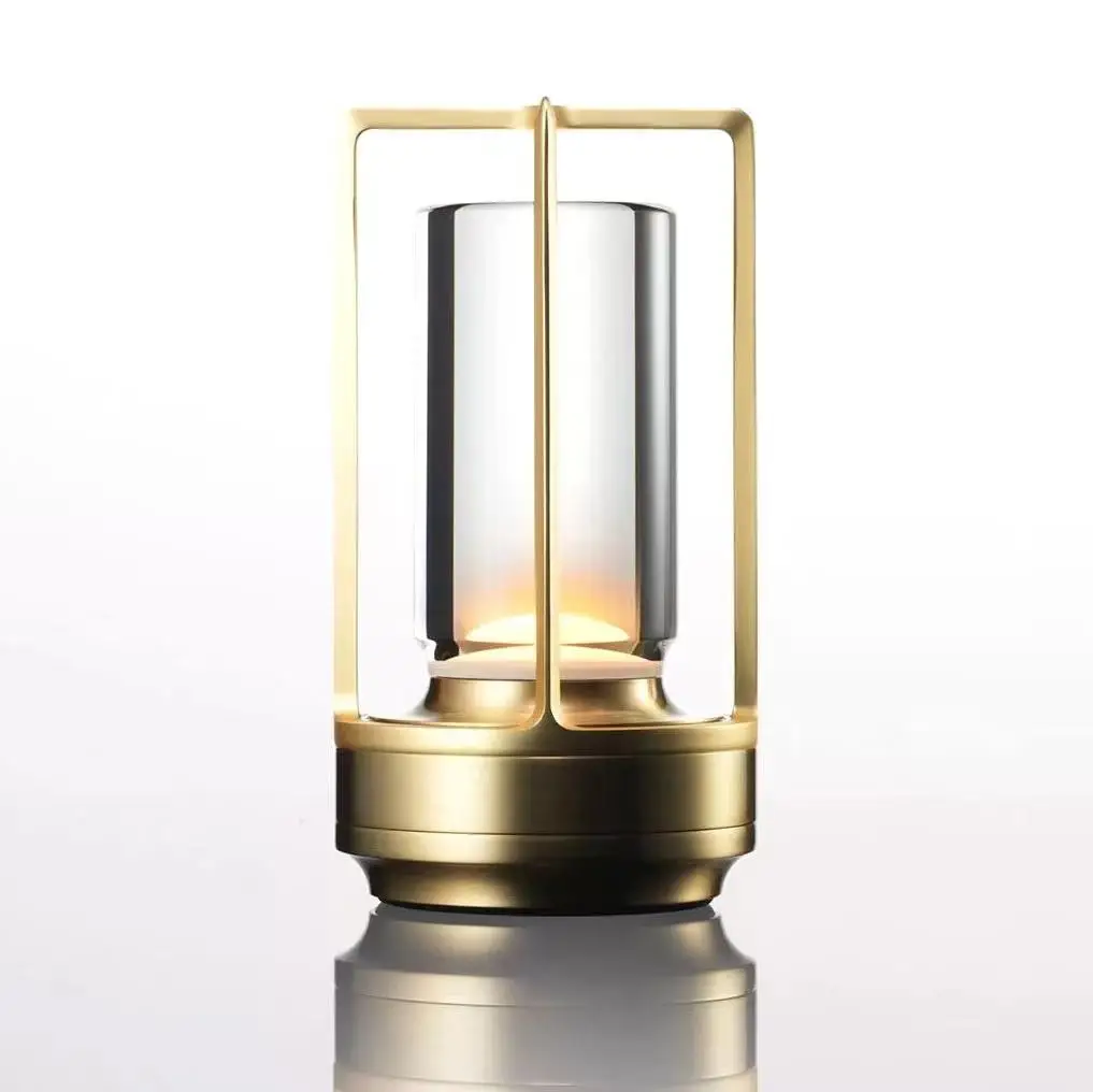 Cordless Table Lamp SFT High Quality Lighting Led Desk Table Lamp Style lantern Crystal Living Room Bedroom Bedside Glass Lamp