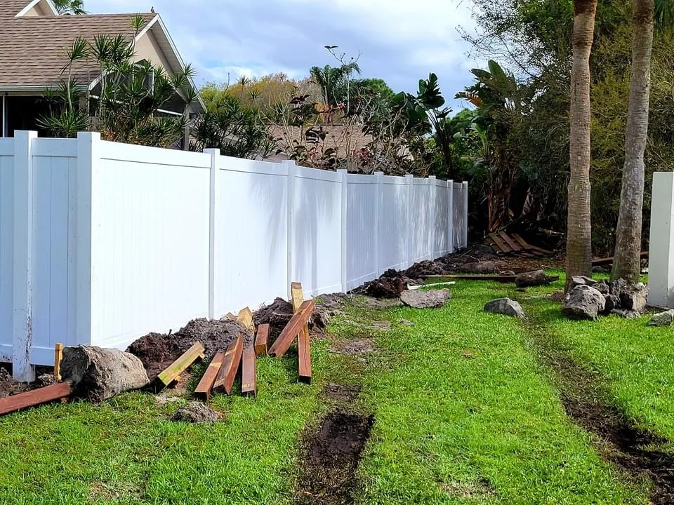 PVC White Privacy Garden Fence Screen PVC Fence