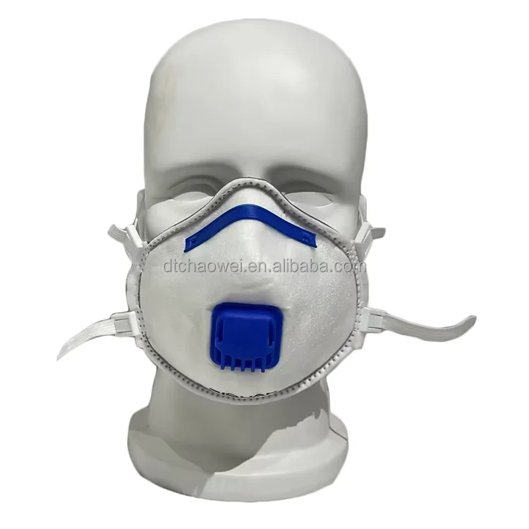 Disposable industrial mask with Cool Flow Exhalation Valve Dust Mask Cup Shape Ce FFP2 Active Carbon Face Mask