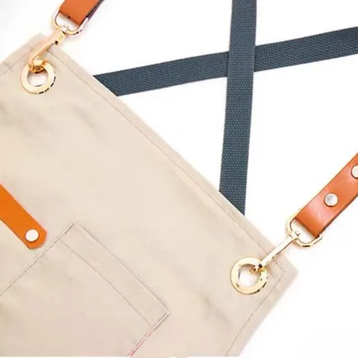 
Cotton Kitchen Aprons Beige Custom Embroidered Apron Cotton Sublimation Blank White Cotton Apron Plain 3-5days 77*68cm 