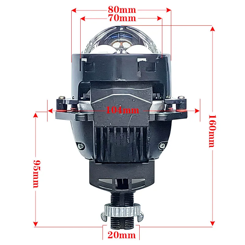 car 3.0inches 75W Led Projector Bifocal Lens Headlight Laser In Matrix Non-destructive Universal H4 H7 9005 9006 6000K Upgrade