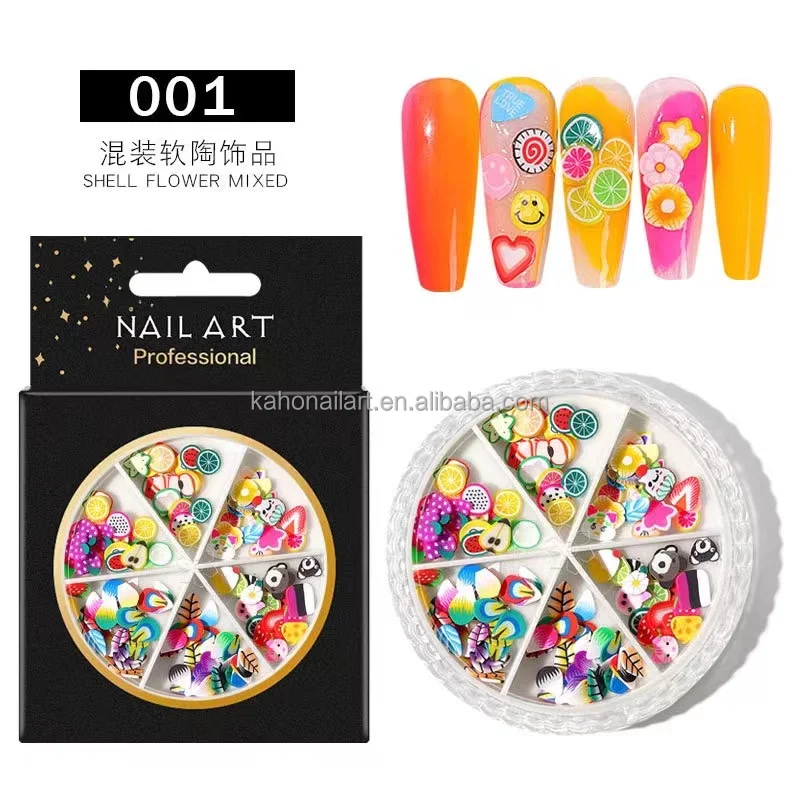 3D Fruit Slice Sticker Nail Art Polymer Clay DIY Design Lemon Nail Sliders Nail Tip Decors