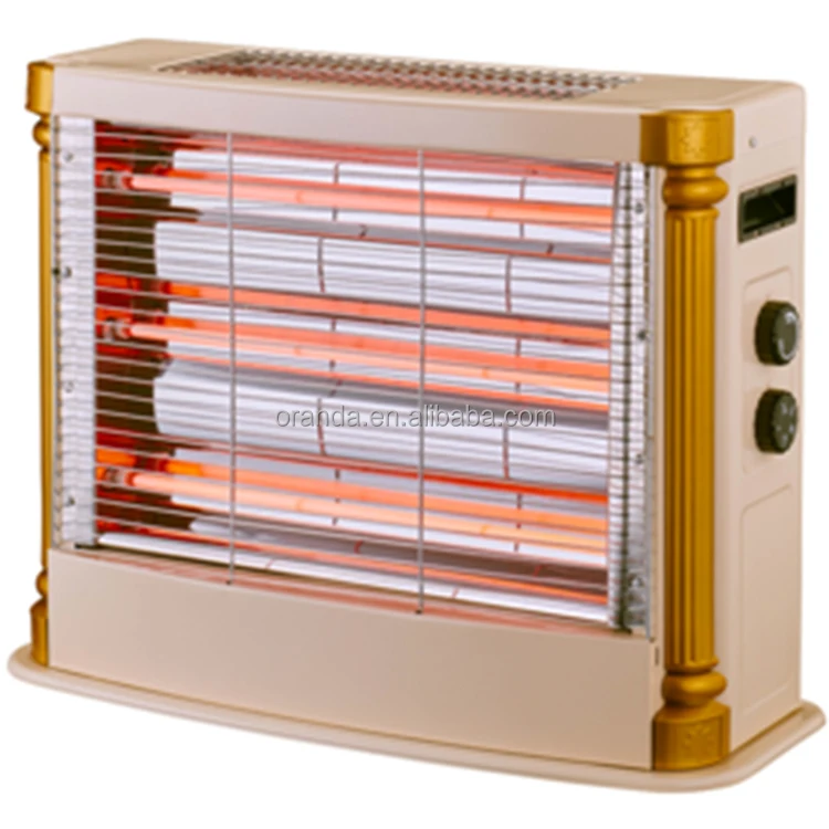 2000 W Quartz Electric Free-standing Heater for Bedroom Living Room With 5 Tubes(3+2)