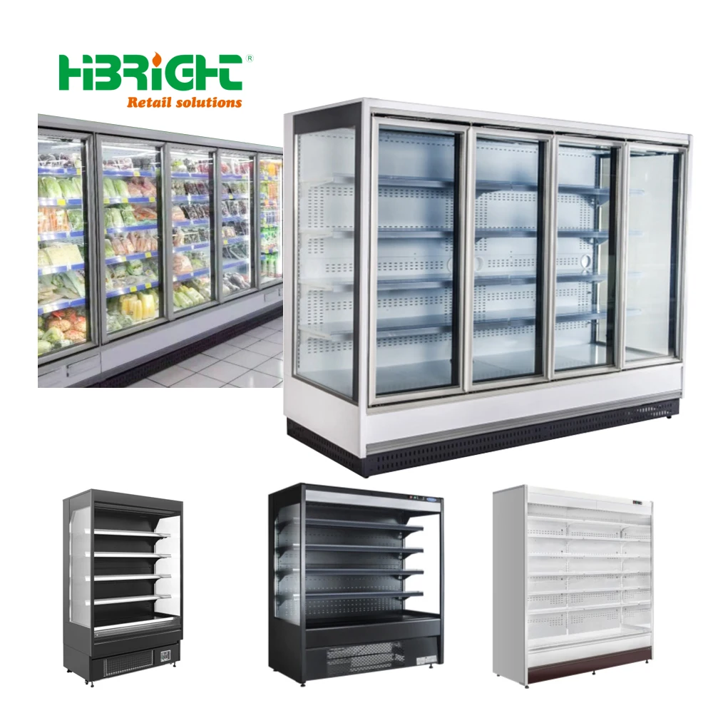 Commercial Display Freezer Convenience Drink Vegetable Storage Supermarket Air Cooling Chiller