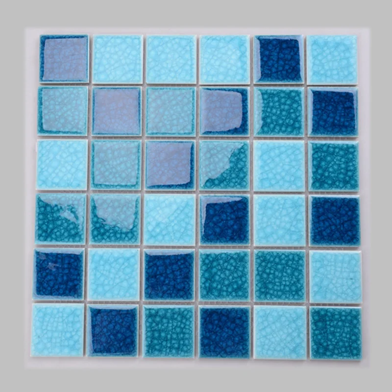2021 cracked ice glaze blue mosaic pool tile wall tiles price in malaysia